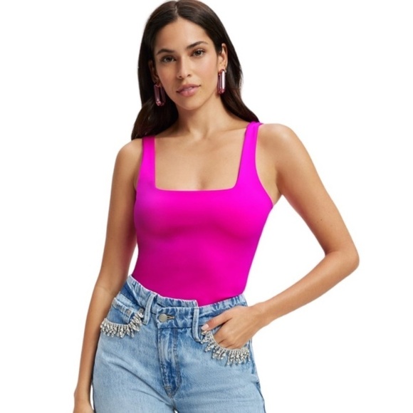 Good American Scuba Modern Tank Bodysuit Fuchsia Pink NWT Women’s Size 4X - Picture 5 of 17